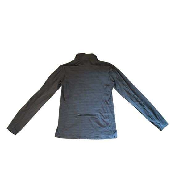 Men M Lululemon Quarter Zip Gray Striped Shirt Top Jacket Run Active Travel - Picture 3 of 6